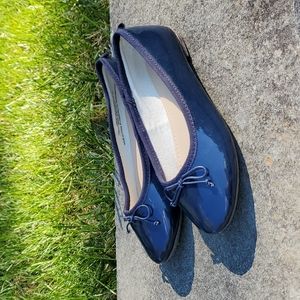 Crewcuts navy patent bow flats, size 1